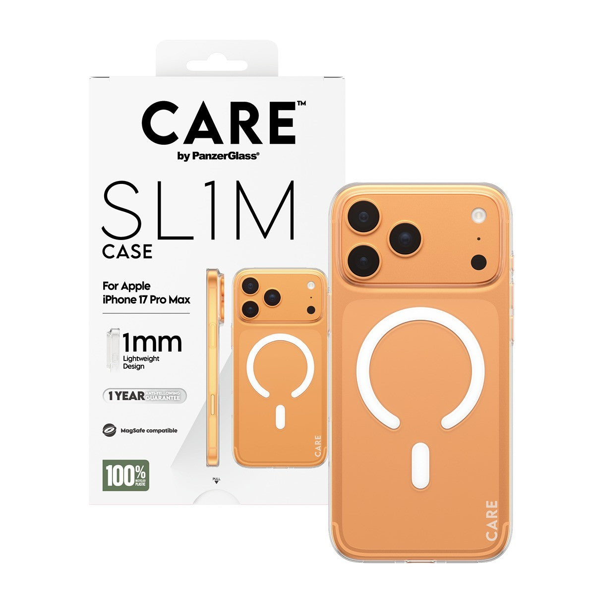 CARE by PanzerGlass iPhone 17 Pro Max Deksel SL1M MagSafe Klar