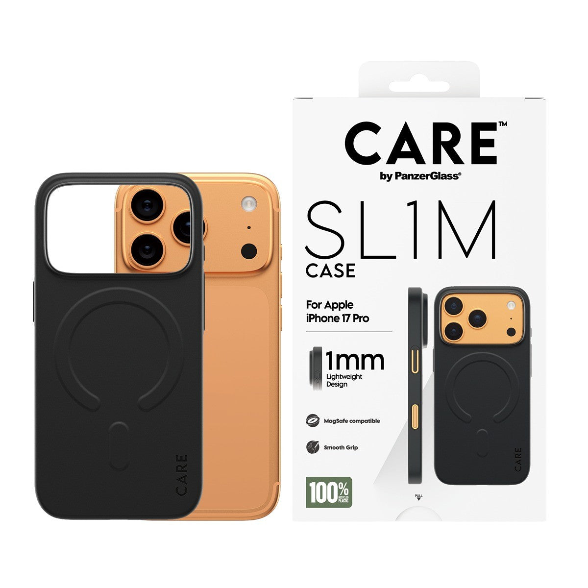 CARE by PanzerGlass iPhone 17 Pro Deksel SL1M MagSafe Svart
