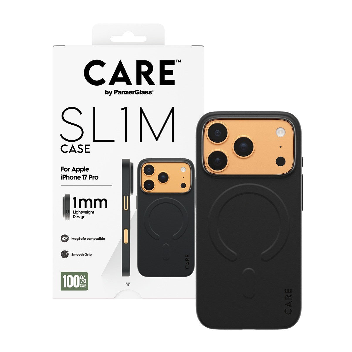 CARE by PanzerGlass iPhone 17 Pro Deksel SL1M MagSafe Svart