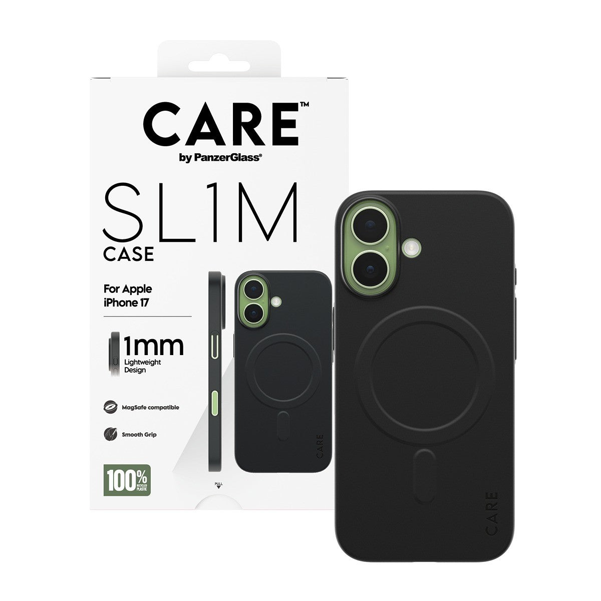 CARE by PanzerGlass iPhone 17 Deksel SL1M MagSafe Svart