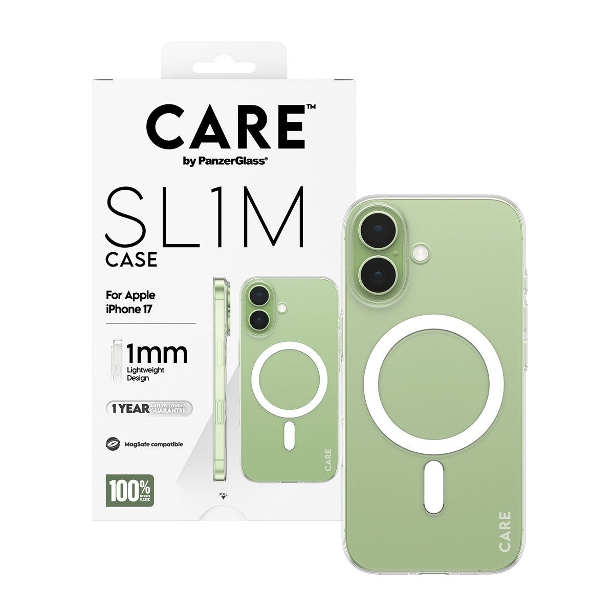 CARE by PanzerGlass iPhone 17 Deksel SL1M MagSafe Klar