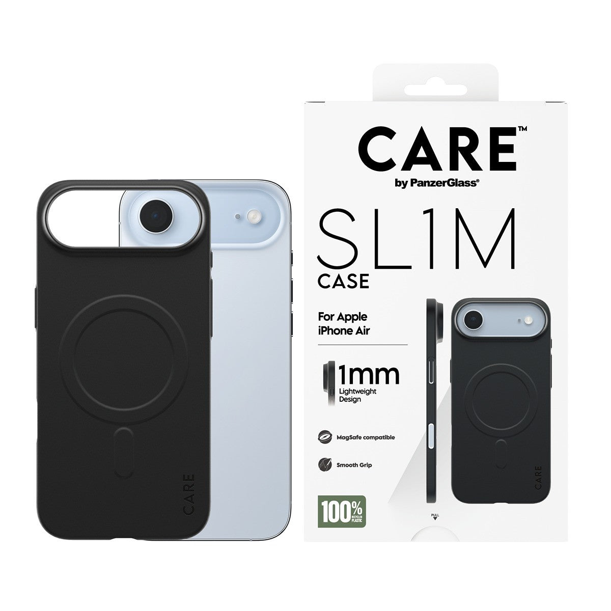 CARE by PanzerGlass iPhone Air Deksel SL1M MagSafe Svart