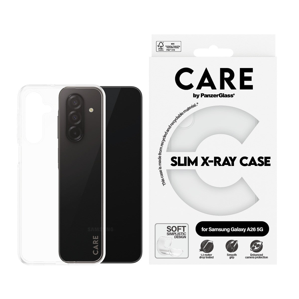 CARE by PanzerGlass Samsung Galaxy A26 Deksel X-Ray Klar
