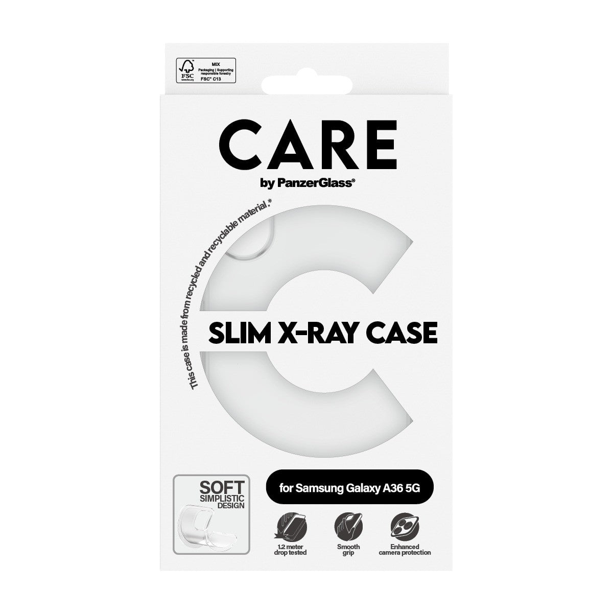 CARE by PanzerGlass Samsung Galaxy A36 Deksel X-Ray Klar