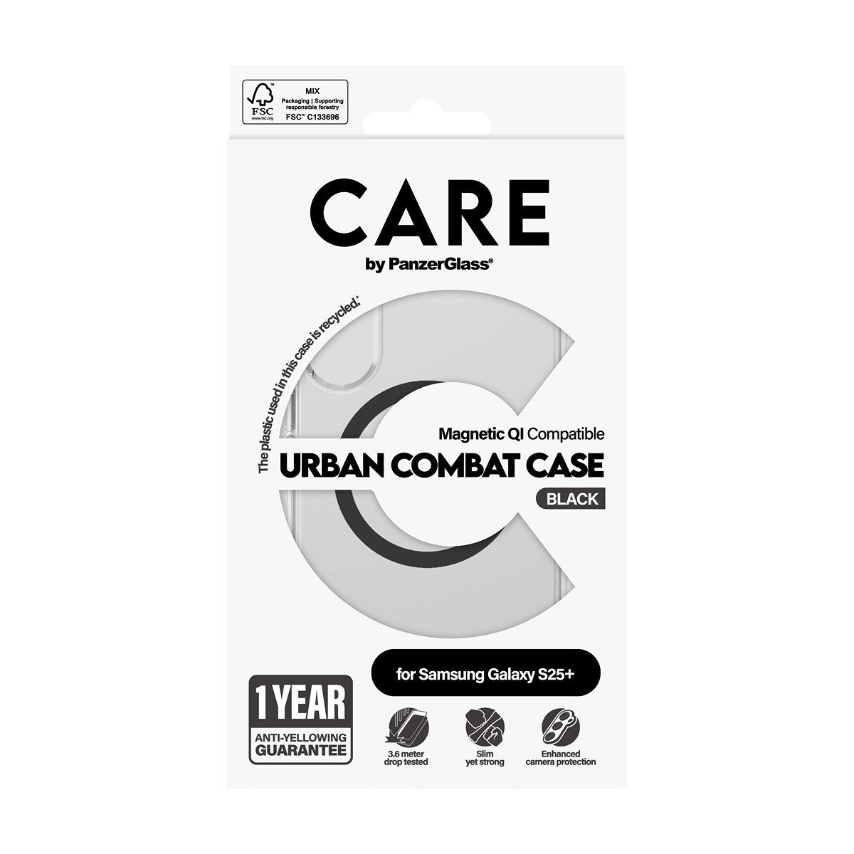 CARE by PanzerGlass Samsung Galaxy S25 Plus Deksel Urban Combat MagSafe Svart