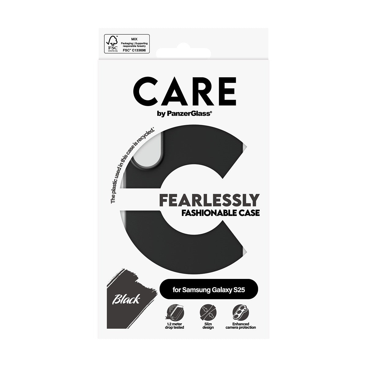 CARE by PanzerGlass Samsung Galaxy S25 Deksel Fashionable Svart