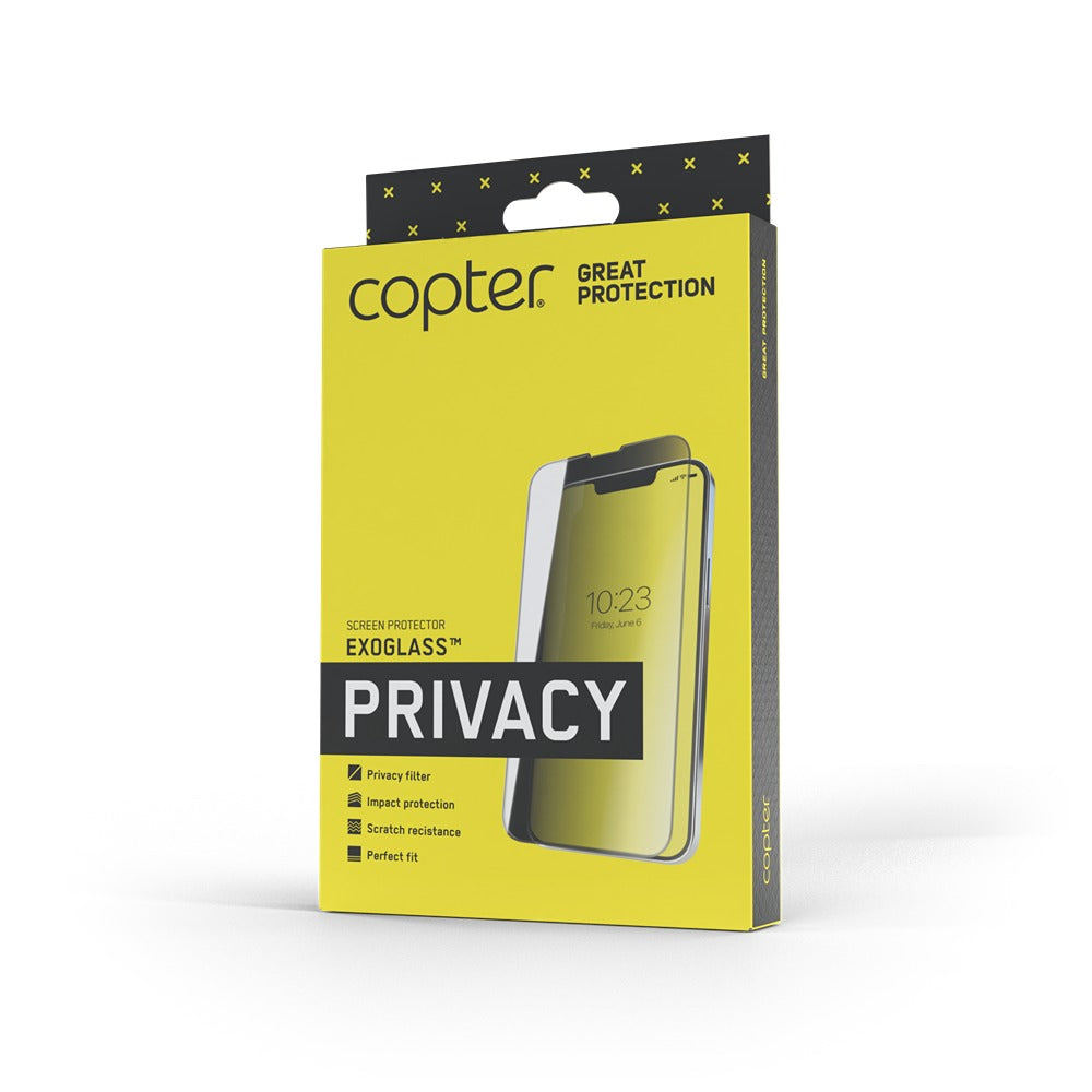 Copter iPhone 18 Pro Skjermbeskytter Exoglass Flat Privacy