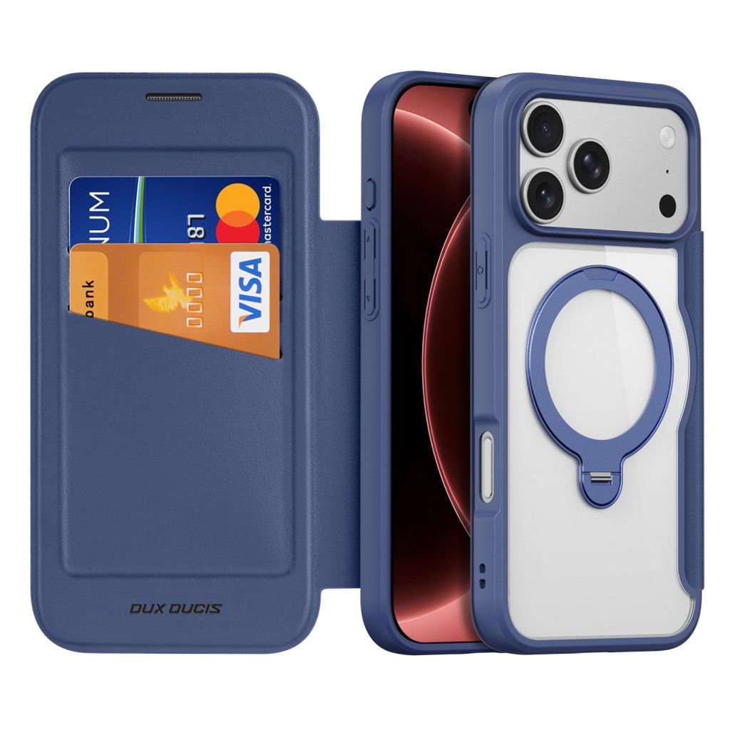 Dux Ducis iPhone 17 Pro Max/18 Pro Max Etui Skin X Pro Series Kickstand MagSafe Blå