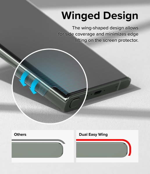 Ringke Samsung Galaxy S23 Ultra Skjermbeskytter Dual Easy Film 2-pakning