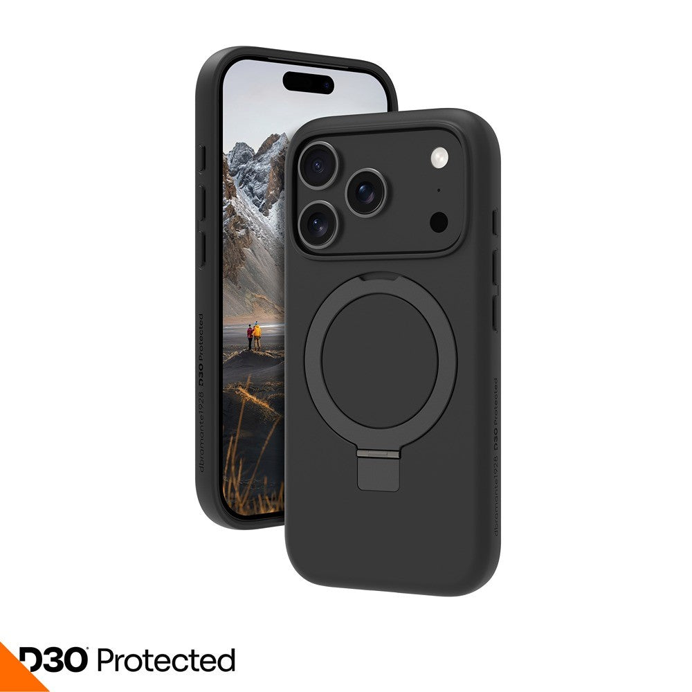 dbramante1928 iPhone 17 Pro/iPhone 18 Pro Deksel Iceland Ultra MagSafe Kick D3O Svart
