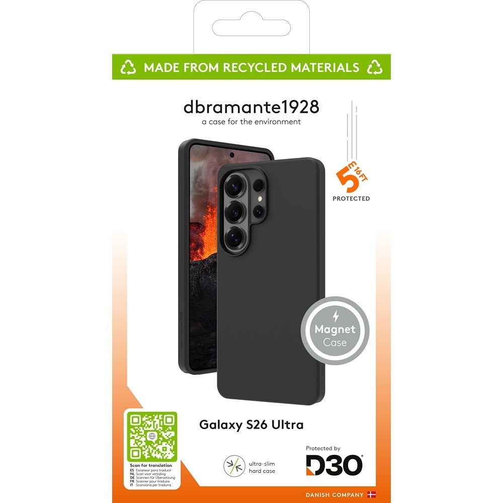 dbramante1928 Samsung Galaxy S26 Ultra Deksel Iceland Ultra Magnet Svart
