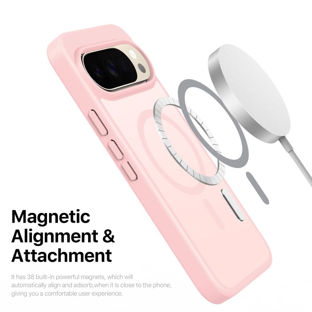 Dux Ducis Google Pixel 9/9 Pro/10/10 Pro/11/11 Pro Deksel Yind Series MagSafe Rosa