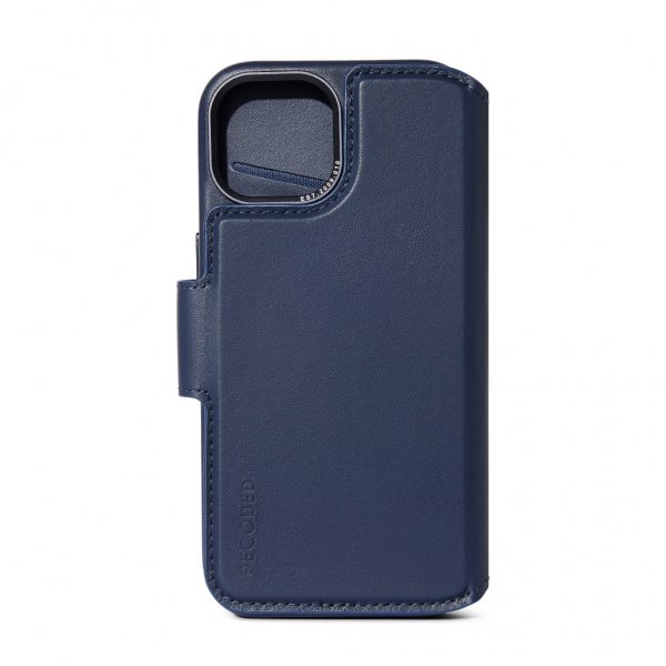 Decoded iPhone 15 Plus Etui Leather Detachable Wallet True Navy