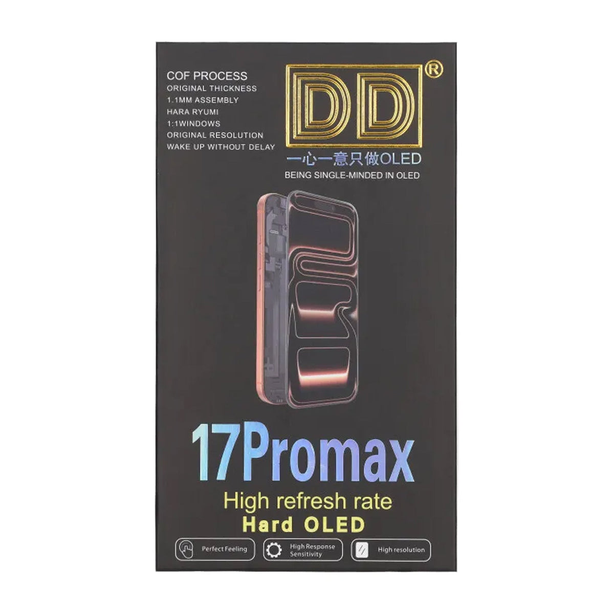 Display med Hard OLED-skjerm for iPhone 17 Pro Max – DD