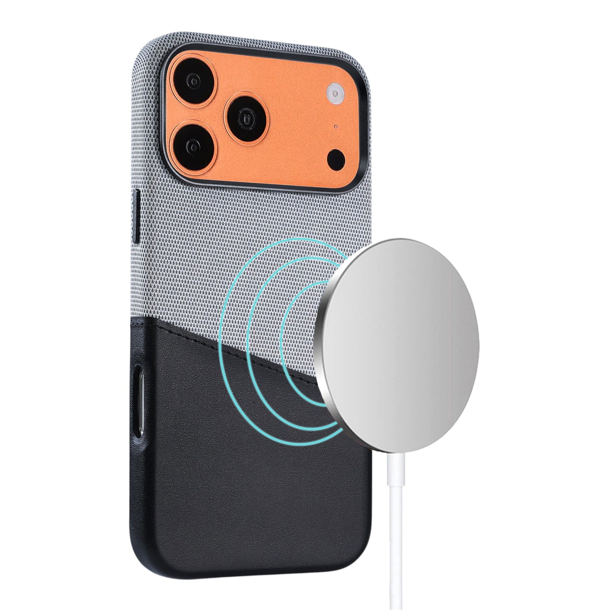 iPhone 17 Pro/iPhone 18 Pro Deksel i lær med Kortholder og MagSafe Svart