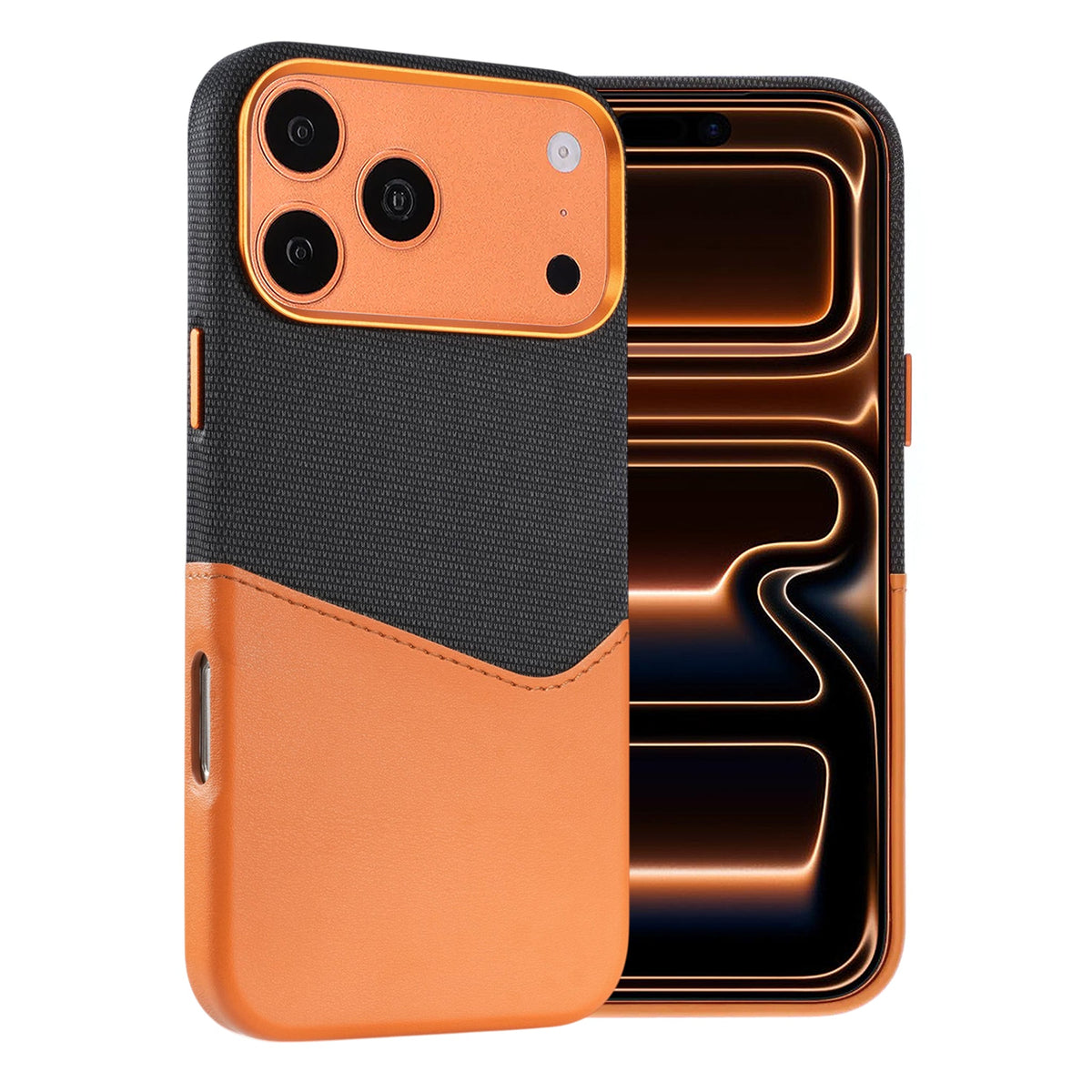 iPhone 17 Pro Max/iPhone 18 Pro Max Deksel i skinn Kortholder MagSafe Brun