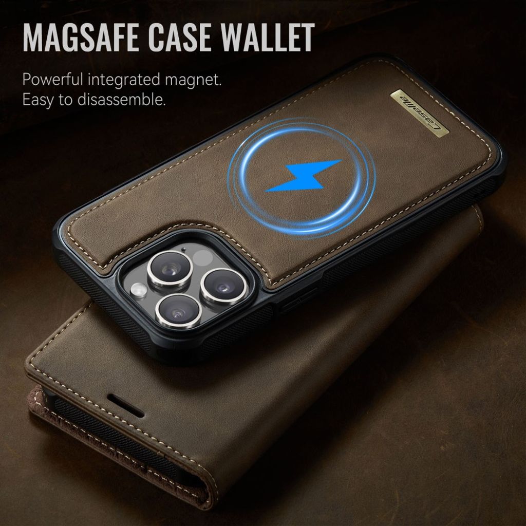 CaseMe iPhone 15 Pro Etui C49 Series Brun