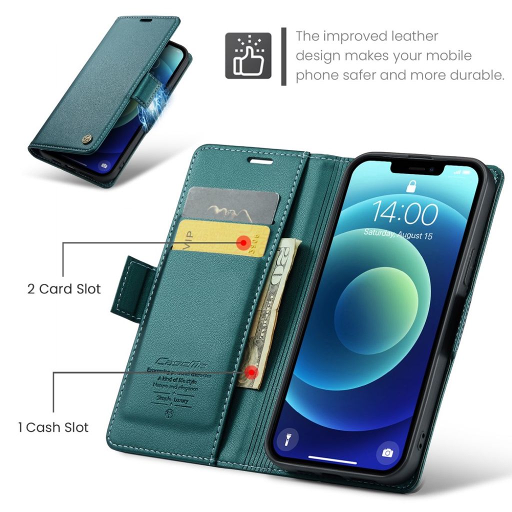CaseMe iPhone 12 Mini Etui 023 Series Grønn