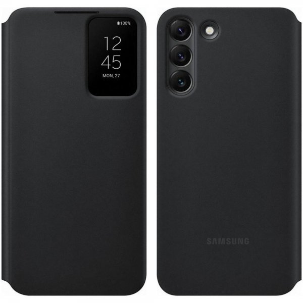 Samsung Original Galaxy S22 Etui Smart Clear View Cover Svart