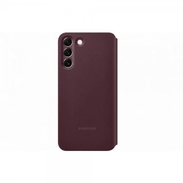 Samsung Original Galaxy S22 Etui Smart Clear View Cover Burgundy