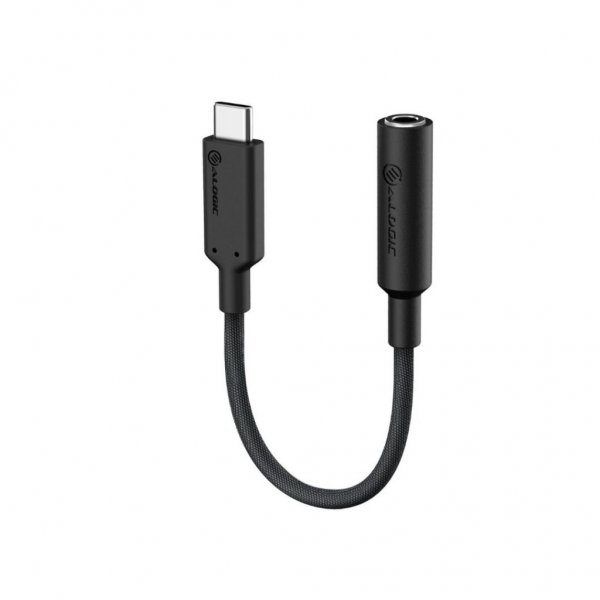 ALOGIC Elements Pro 10cm USB-C til 3.5mm Lydadapter Svart