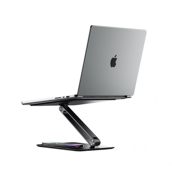 ALOGIC Elite Power Laptopstativ med Trådløs Lader Svart