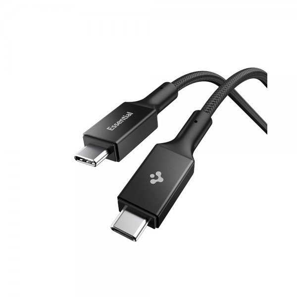 Spigen Essential Kabel Fabric USB-C/USB-C 100W 1.5m Svart