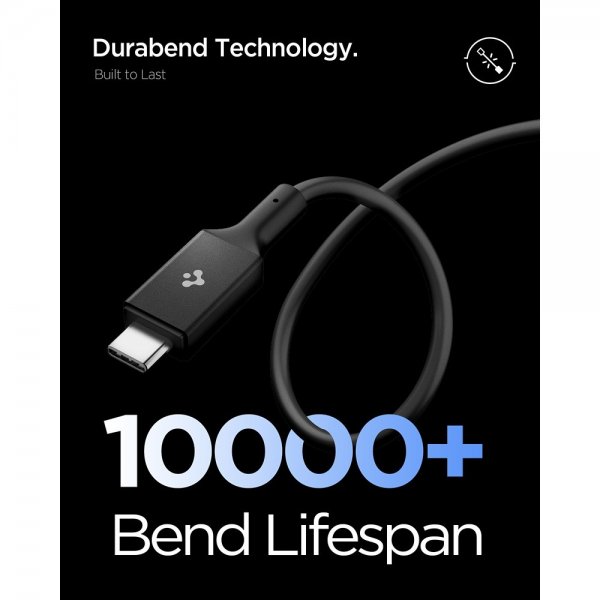 Spigen Essential Kabel USB-C/USB-C 240W 1.2m Svart