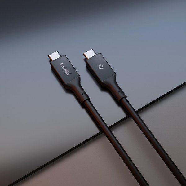 Spigen Essential Kabel USB-C/USB-C 240W 1.2m Svart