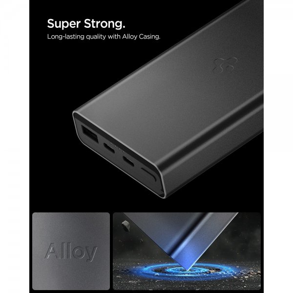 Spigen Essential Powerbank 20 000 mAh 30W Svart