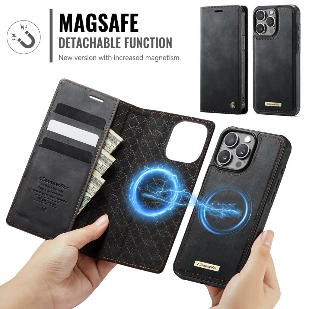 CaseMe iPhone 14 Pro Etui C49 Series Svart