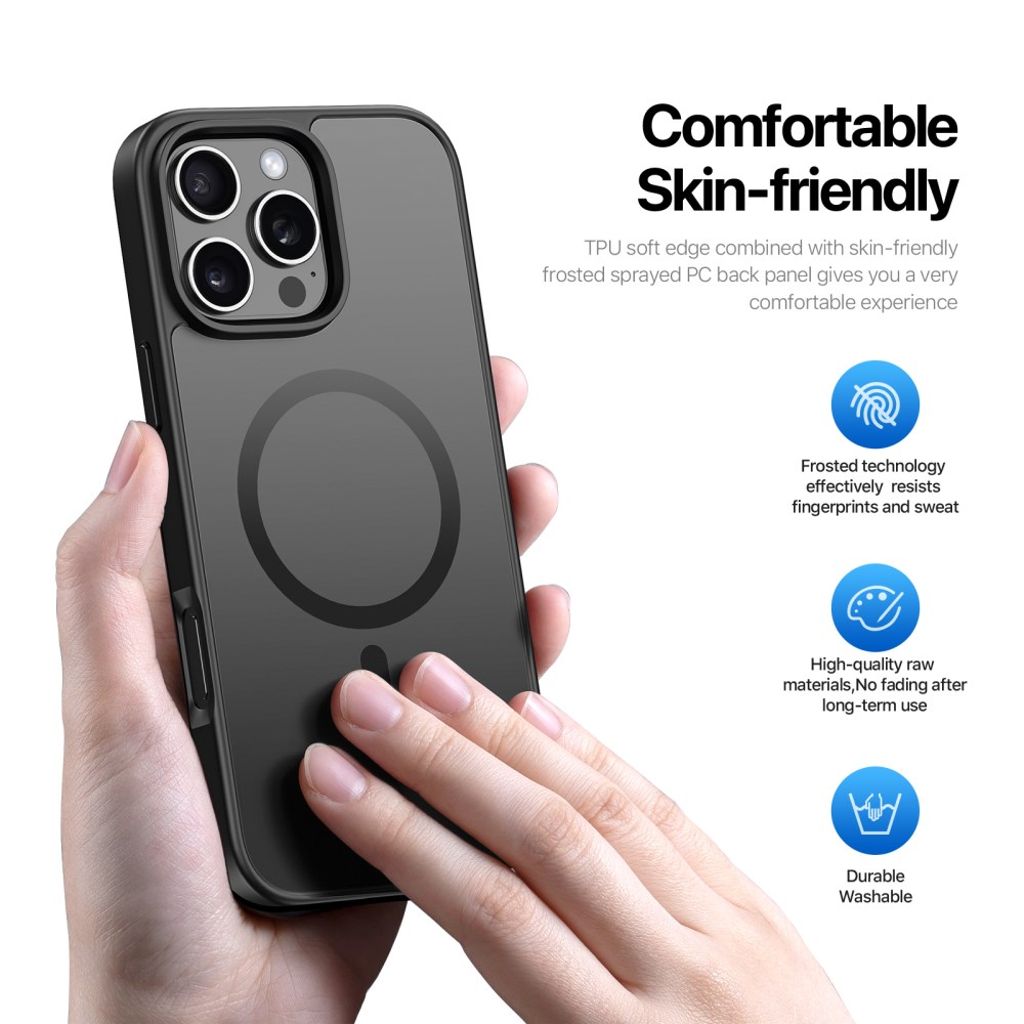 Dux Ducis iPhone 16 Pro Deksel Yind Series MagSafe Svart
