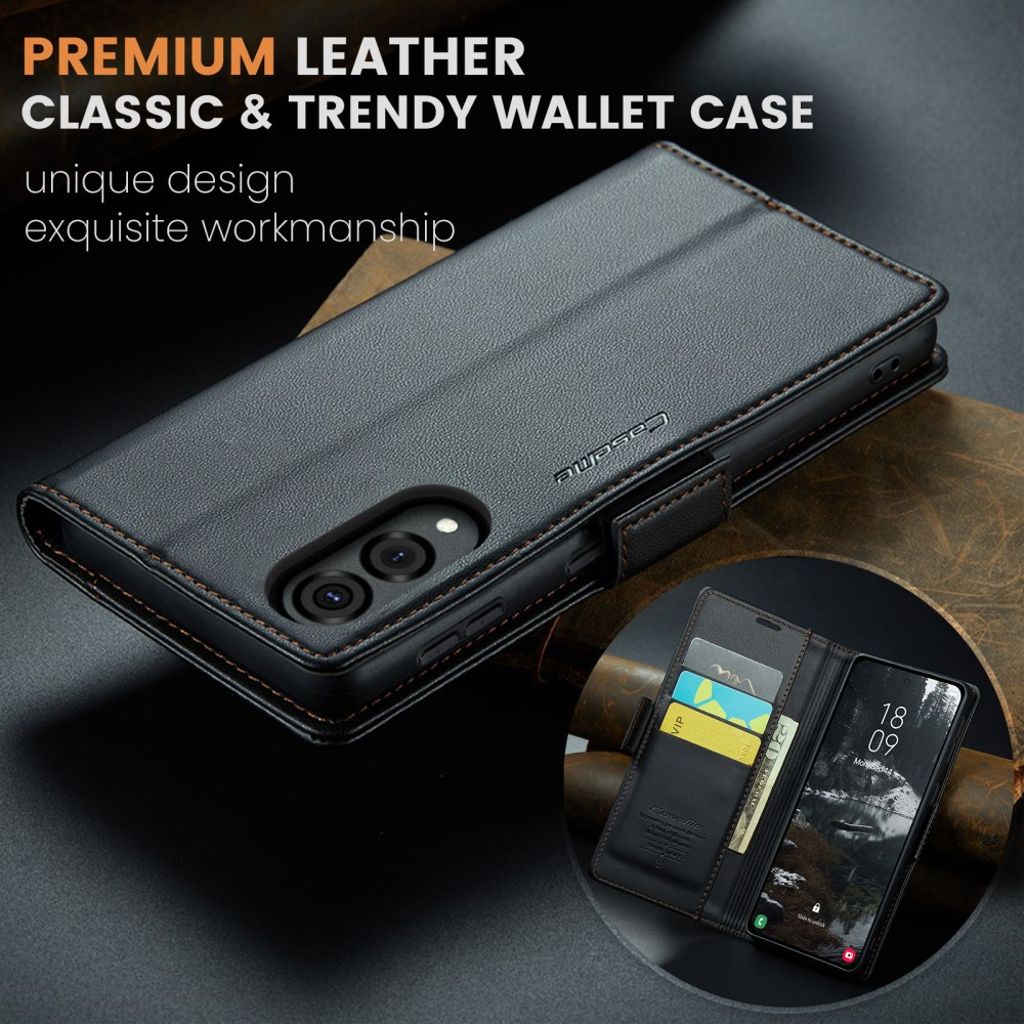 CaseMe Samsung Galaxy S25 Edge Etui 023 Series Svart