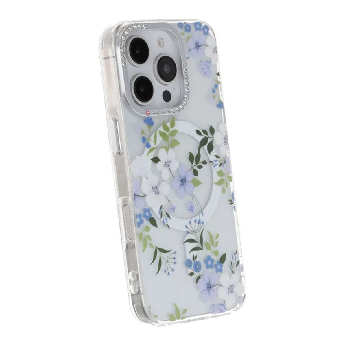 iPhone 16 Pro Max Deksel blomstrete MagSafe Blå