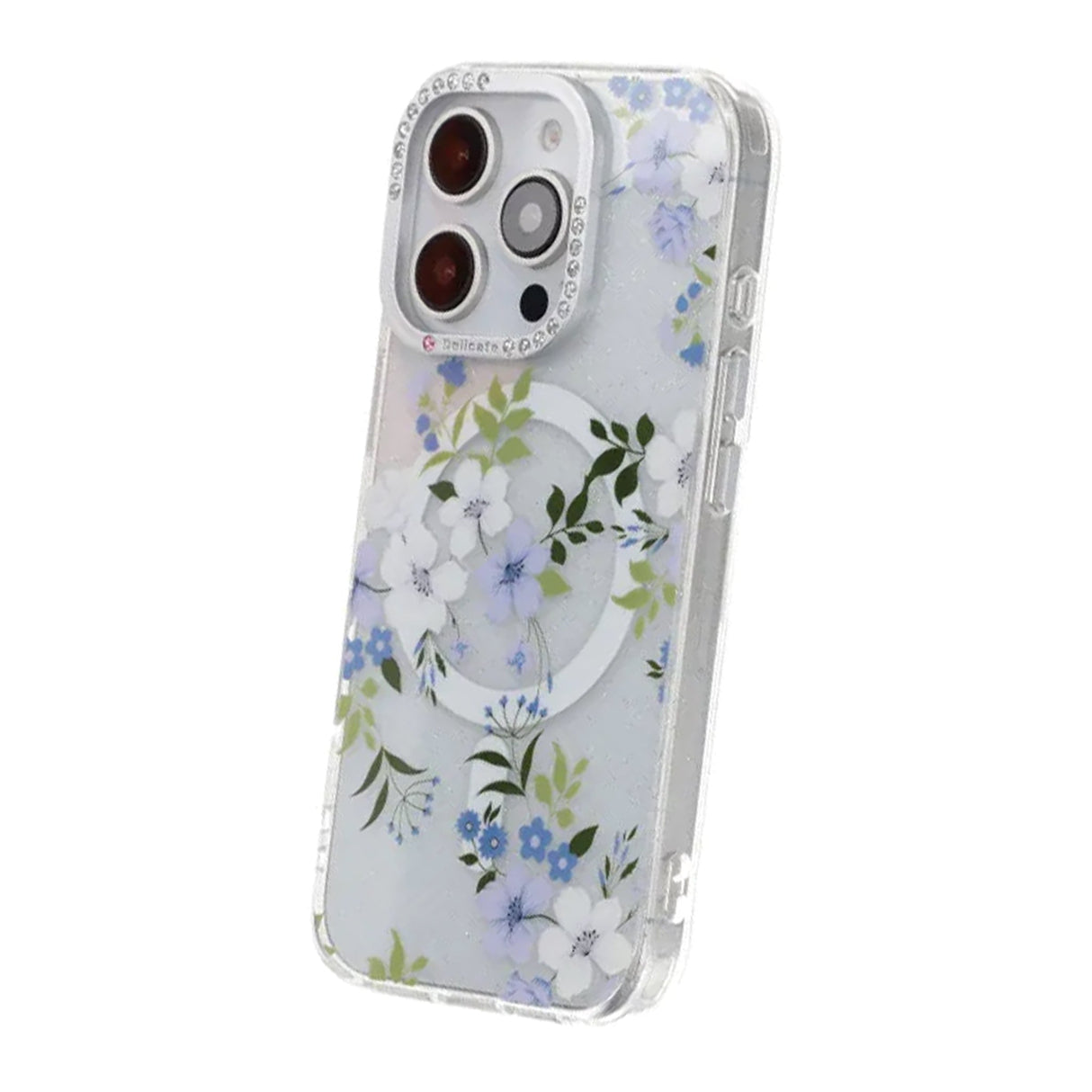 iPhone 16 Pro Max Deksel blomstrete MagSafe Blå