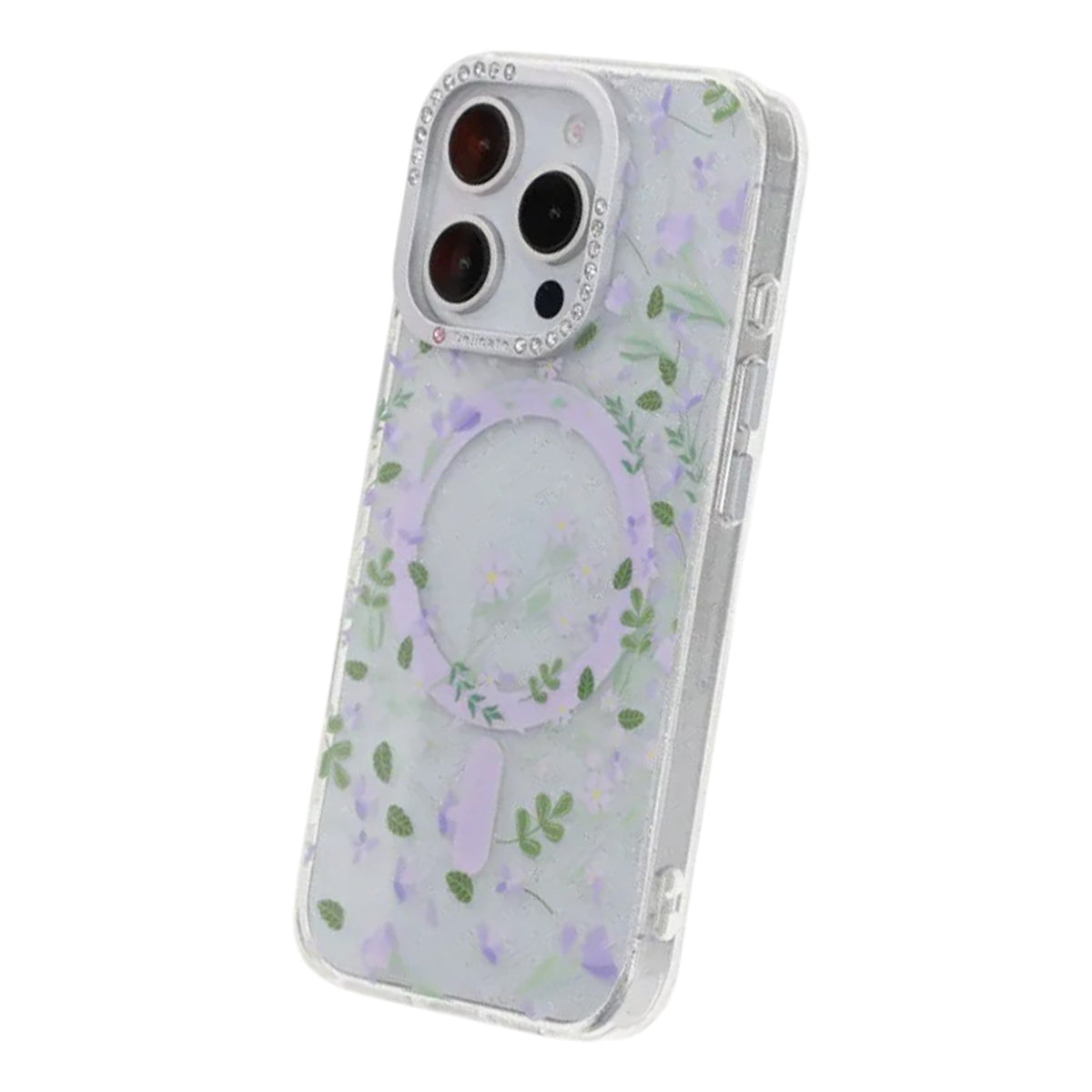 iPhone 16 Pro Max Deksel Blomstret MagSafe Lilla