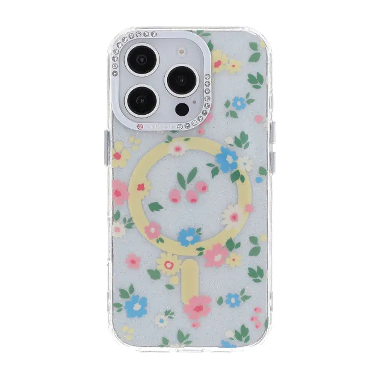 iPhone 16 Pro Max Deksel Blomstret MagSafe Gul