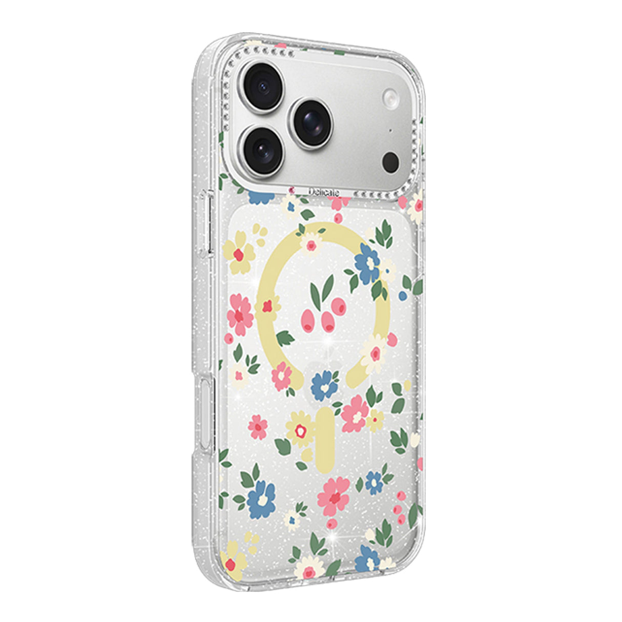iPhone 17 Pro Deksel Blomstermønster MagSafe Gul