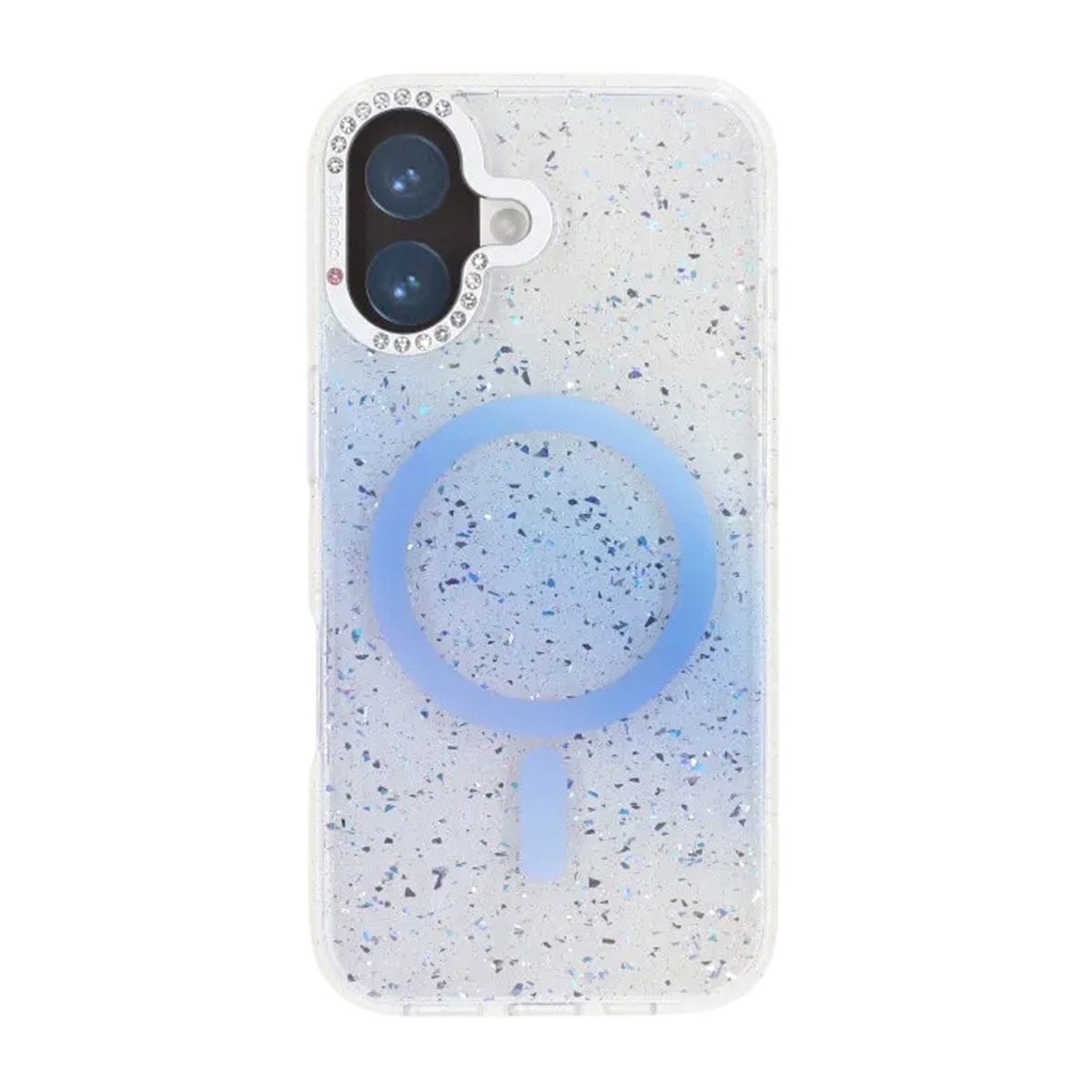 iPhone 17 Deksel Glitter Diamond MagSafe Blå