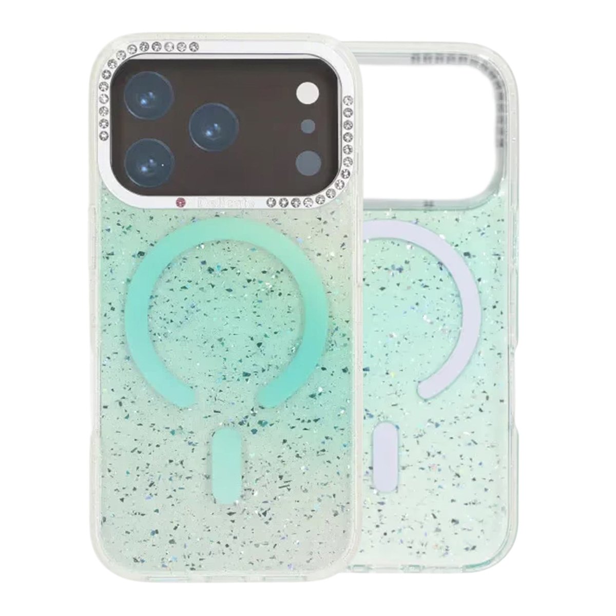 iPhone 17 Pro Max Deksel Glitter Diamond MagSafe Grønn