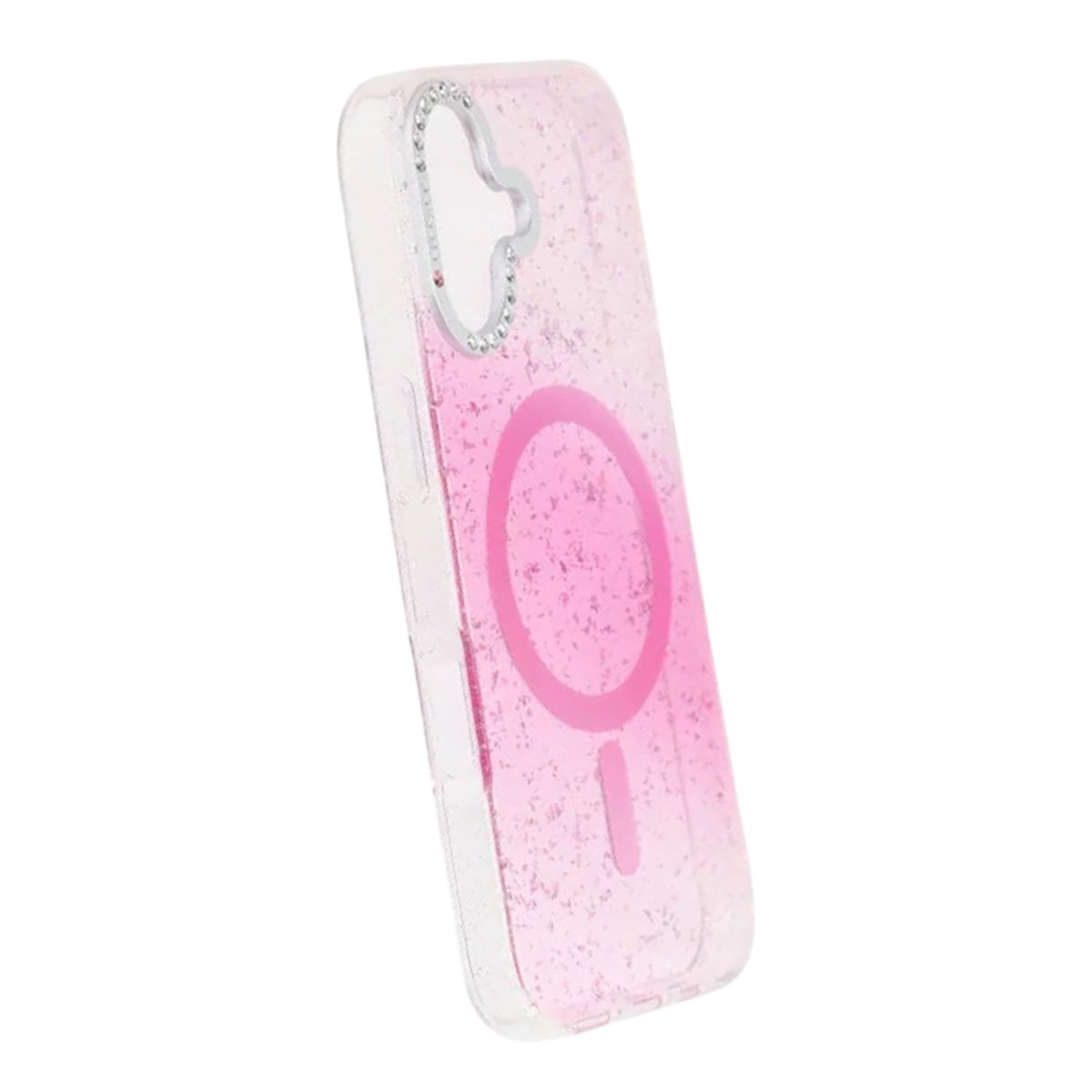iPhone 17 Deksel Glitter Diamond MagSafe Rosa