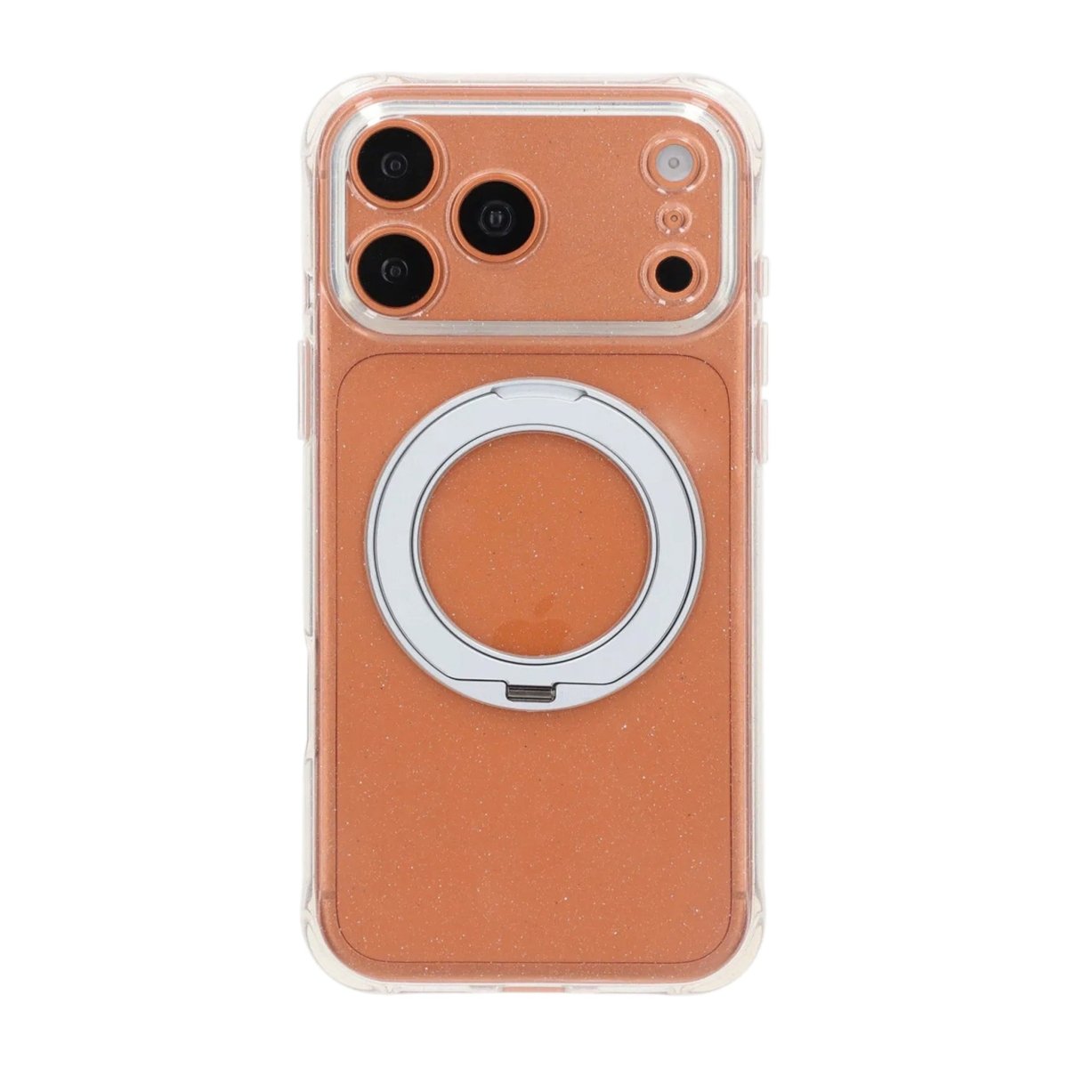iPhone 17 Pro/iPhone 18 Pro Deksel Glitter Stativ MagSafe Hvit