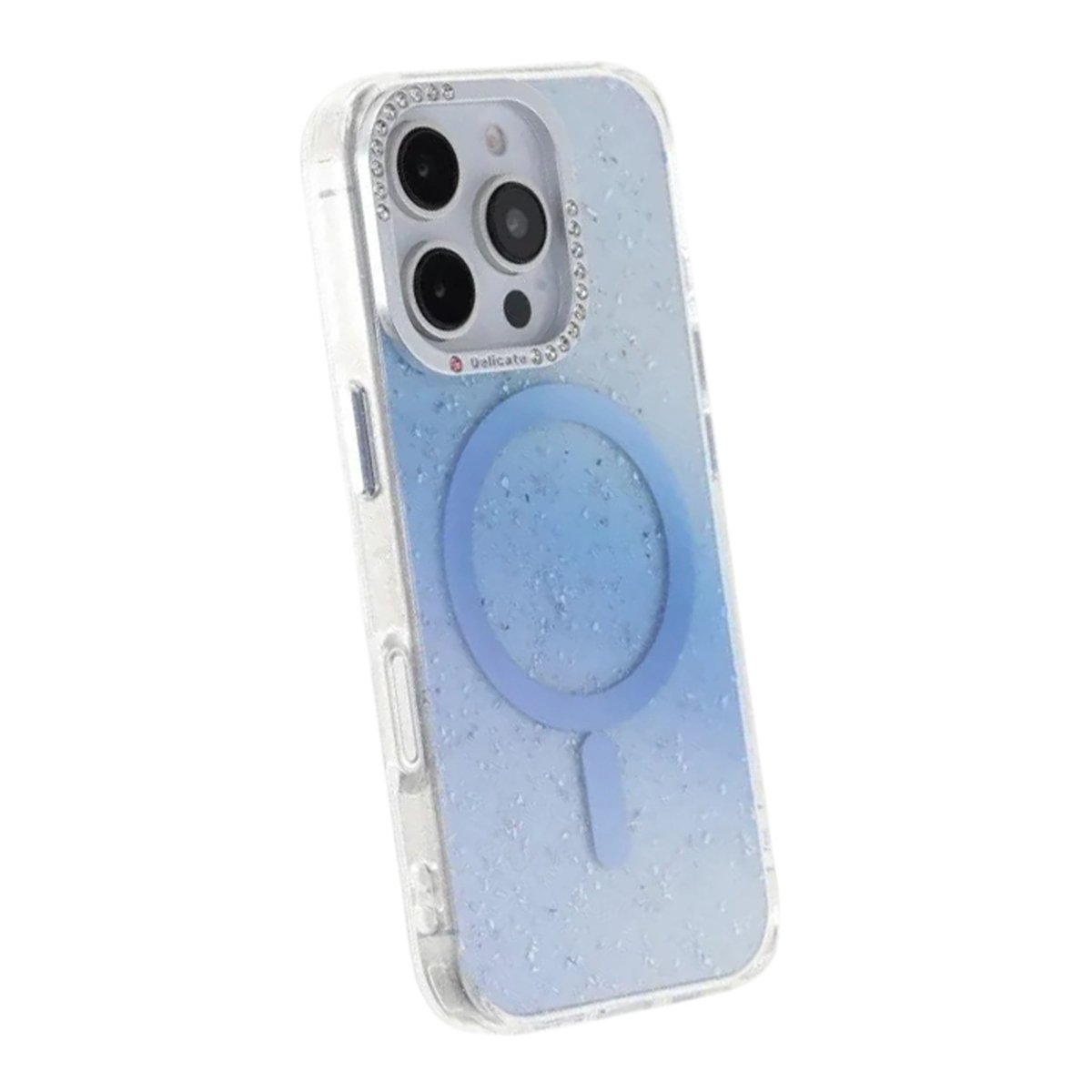 iPhone 16 Pro Deksel Glitter Diamond MagSafe Blå