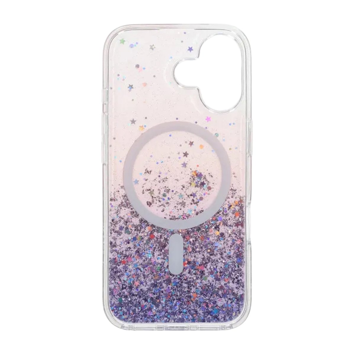 iPhone 17 Deksel Glitter Stjerner MagSafe Lilla
