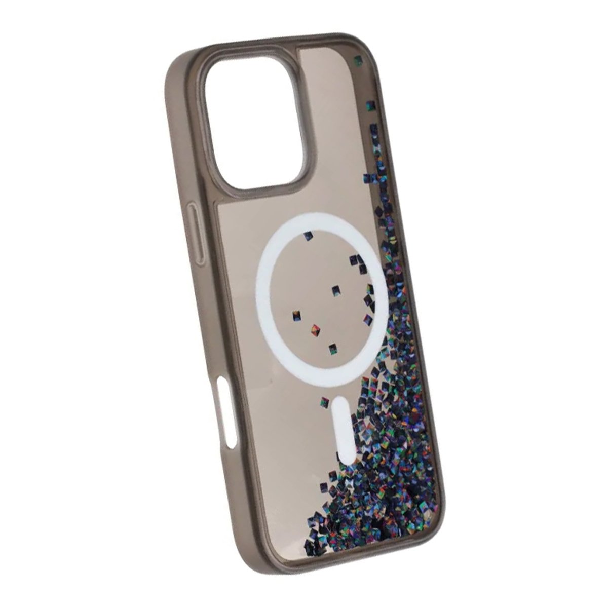 iPhone 16 Pro Max-deksel Diamond Quicksand MagSafe Svart