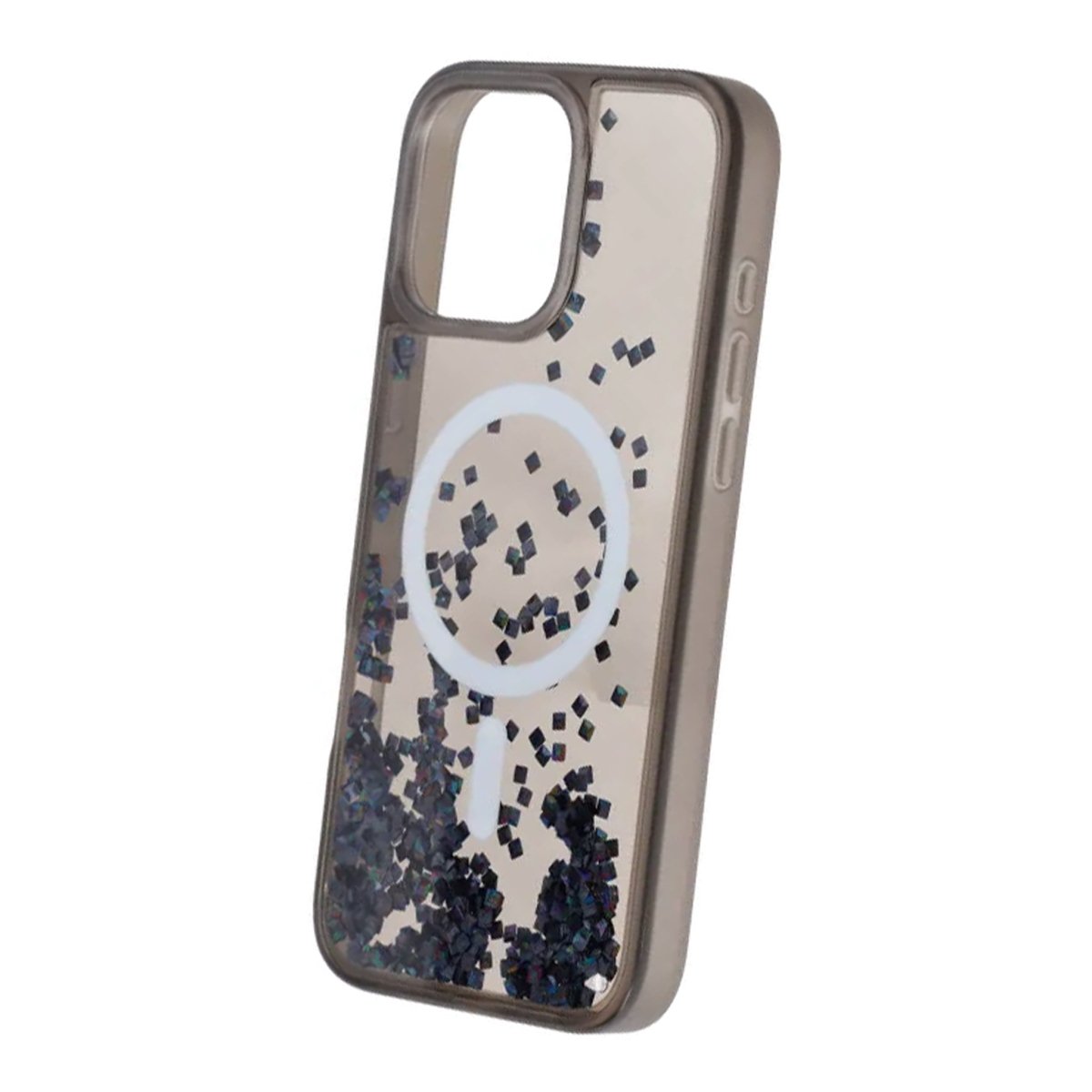 iPhone 16 Pro Max-deksel Diamond Quicksand MagSafe Svart