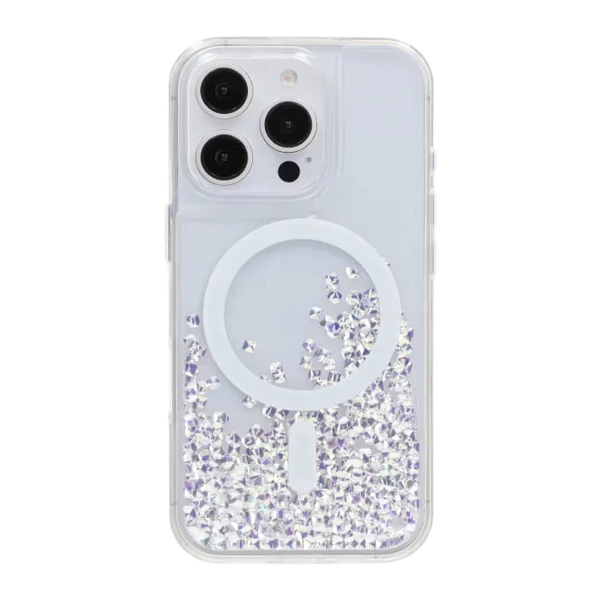 iPhone 16 Pro-deksel Diamond Quicksand MagSafe Hvit