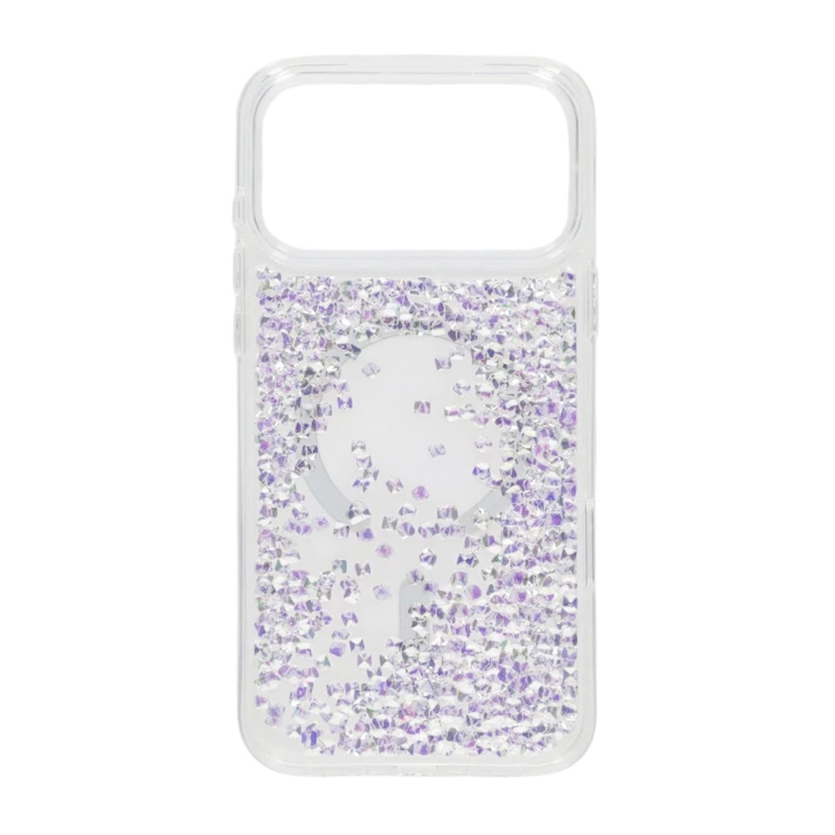 iPhone 17 Pro-deksel Diamond Quicksand MagSafe Hvit