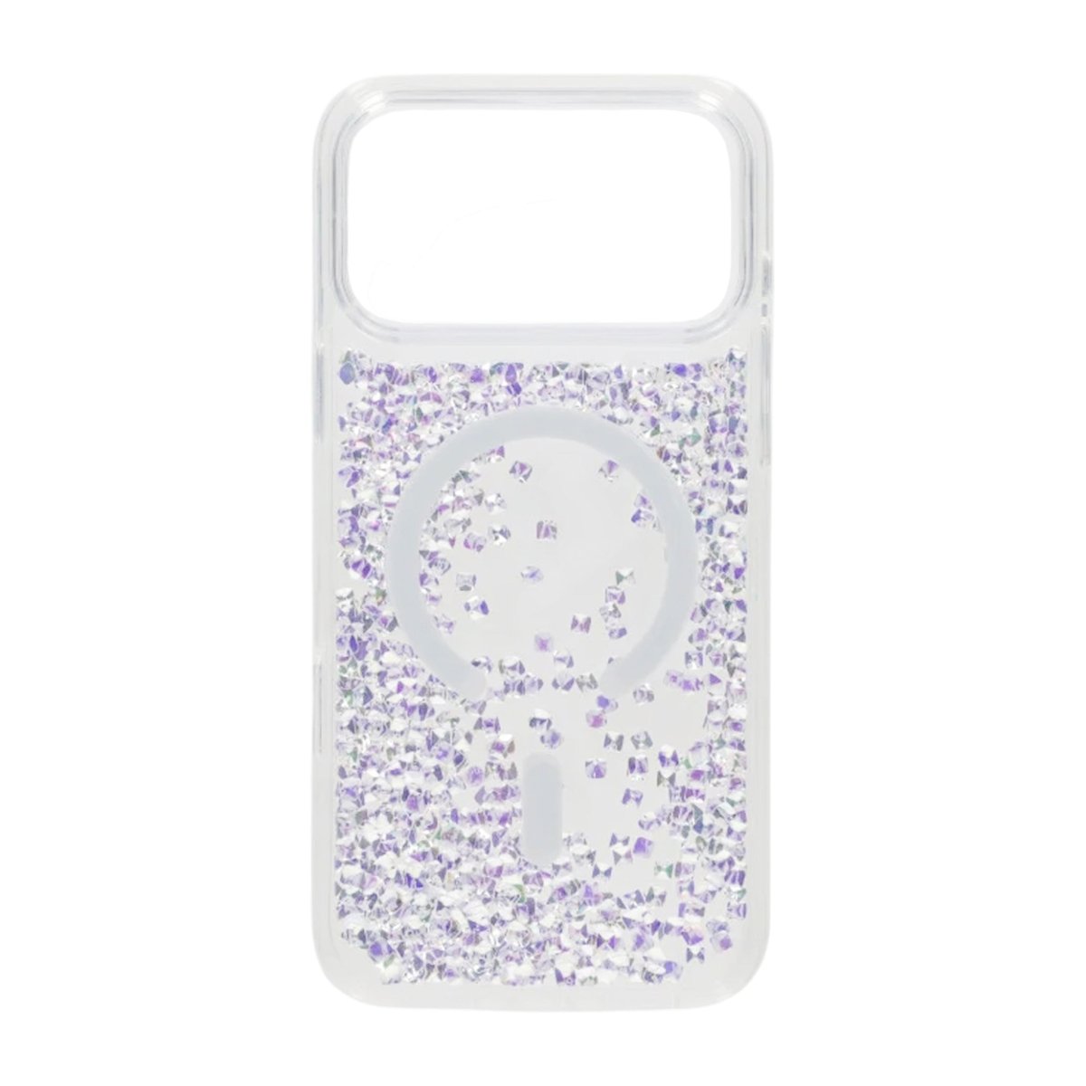 iPhone 17 Pro-deksel Diamond Quicksand MagSafe Hvit
