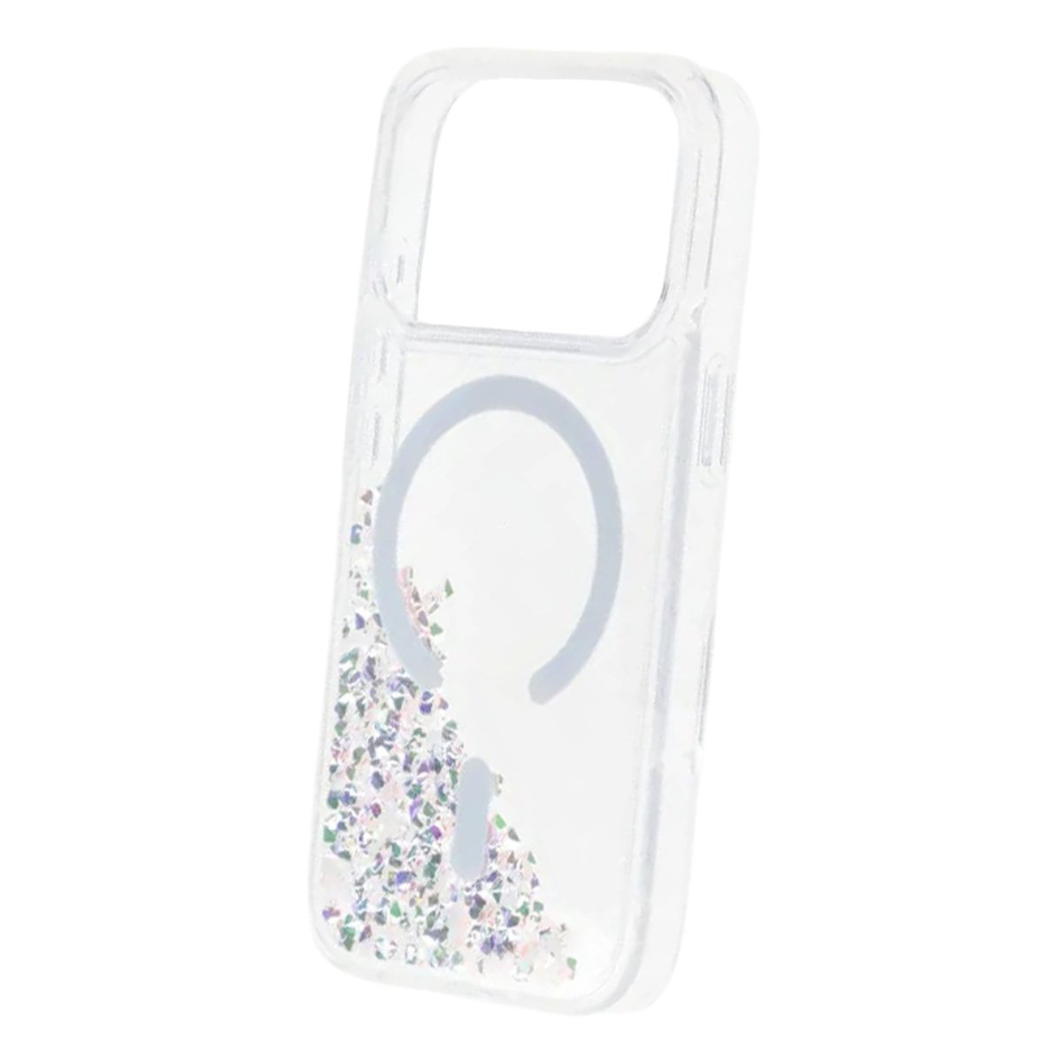 iPhone 17 Pro-deksel Diamond Quicksand MagSafe Hvit